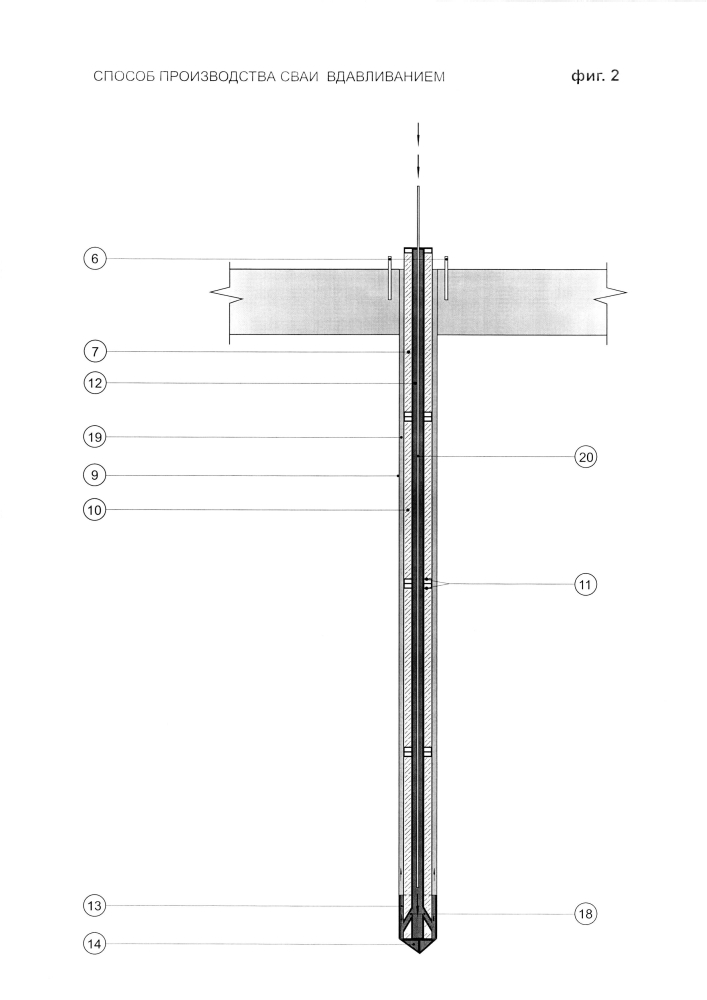 Способ производства сваи вдавливанием (патент 2595102)