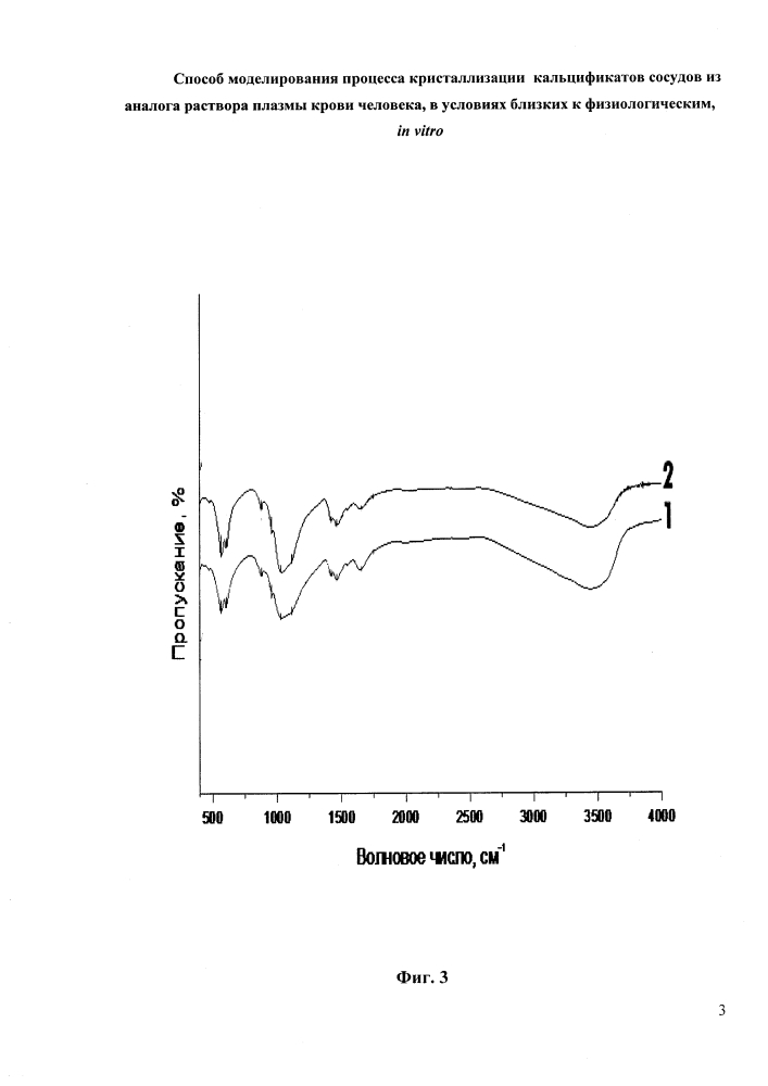 Способ моделирования процесса кристаллизации кальцификатов сосудов из аналога раствора плазмы крови человека в условиях, близких к физиологическим, in vitro (патент 2611412)