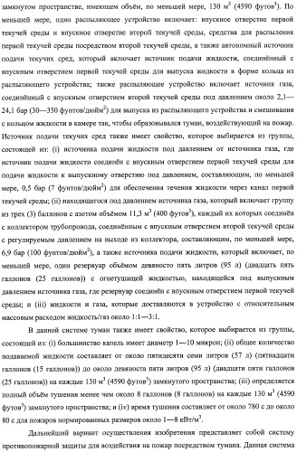 Устройство, системы и способы противопожарной защиты для воздействия на пожар посредством тумана (патент 2476252)