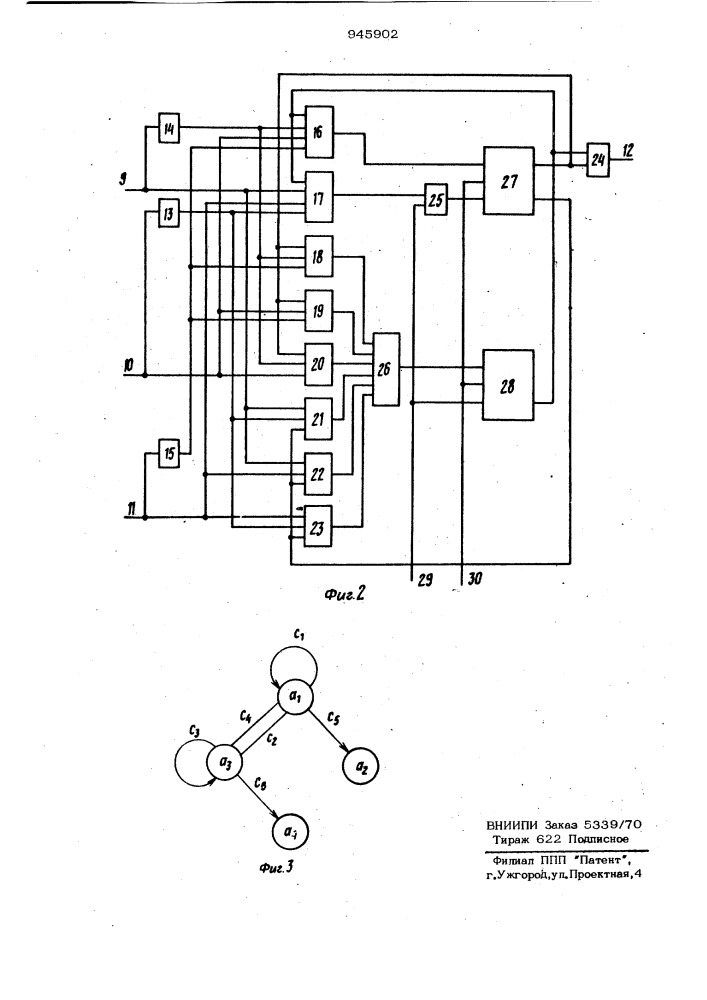 Ассоциативное запоминающее устройство (патент 945902)