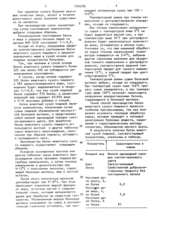 Сухая основа пищевых концентратов бульонов, требующих перед употреблением варки (патент 1540786)