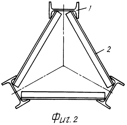 Трехгранная решетчатая конструкция (патент 2378469)