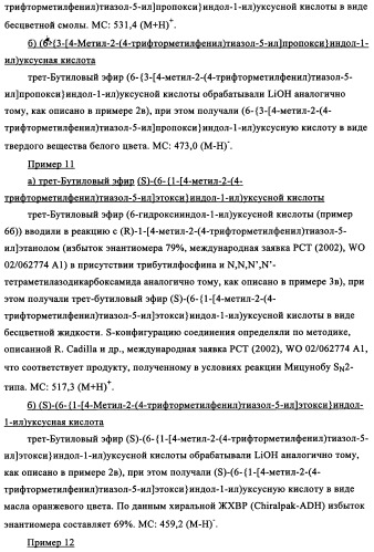 Тиазолзамещенные индолилпроизводные и их применение в качестве модуляторов ppar (патент 2344135)