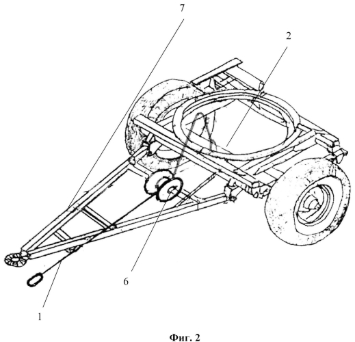 Тросовый догружатель ведущего моста колесного трактора при агрегатировании с прицепами (патент 2590777)