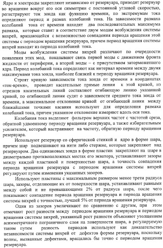 Способ демонстрации двух мод вихревого резонанса при вращении жидкости вокруг заторможенного ядра и способ сравнения размеров вихрей (патент 2323482)