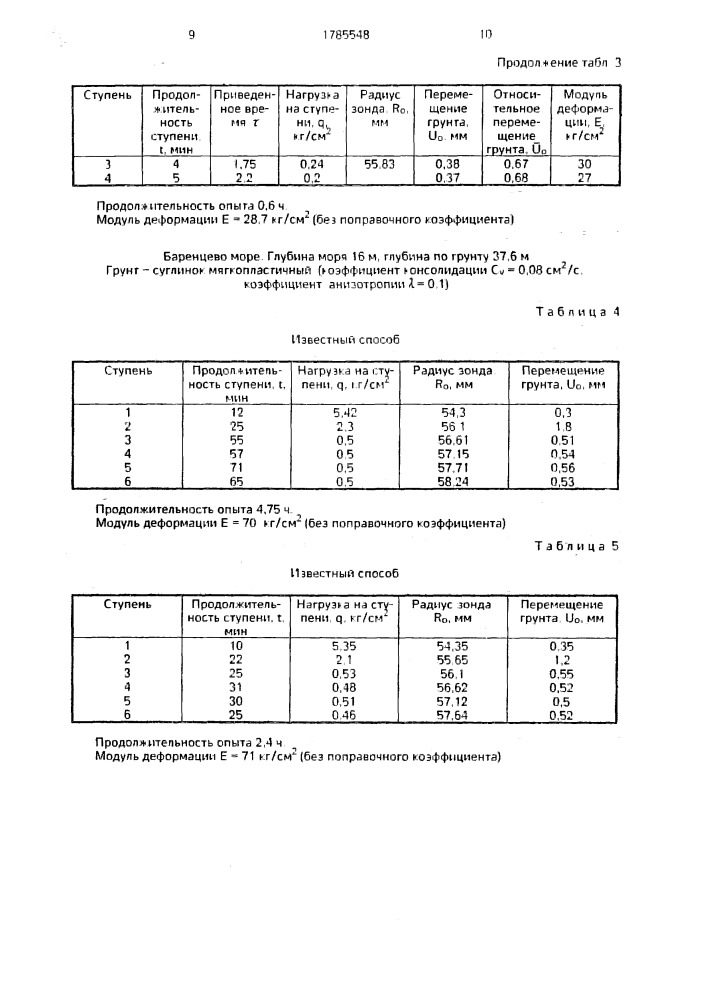 Способ прессиометрических испытаний грунта (патент 1785548)