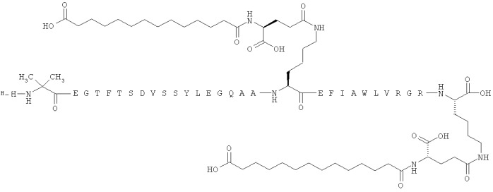 Дважды ацилированные производные glp-1 (патент 2559540)