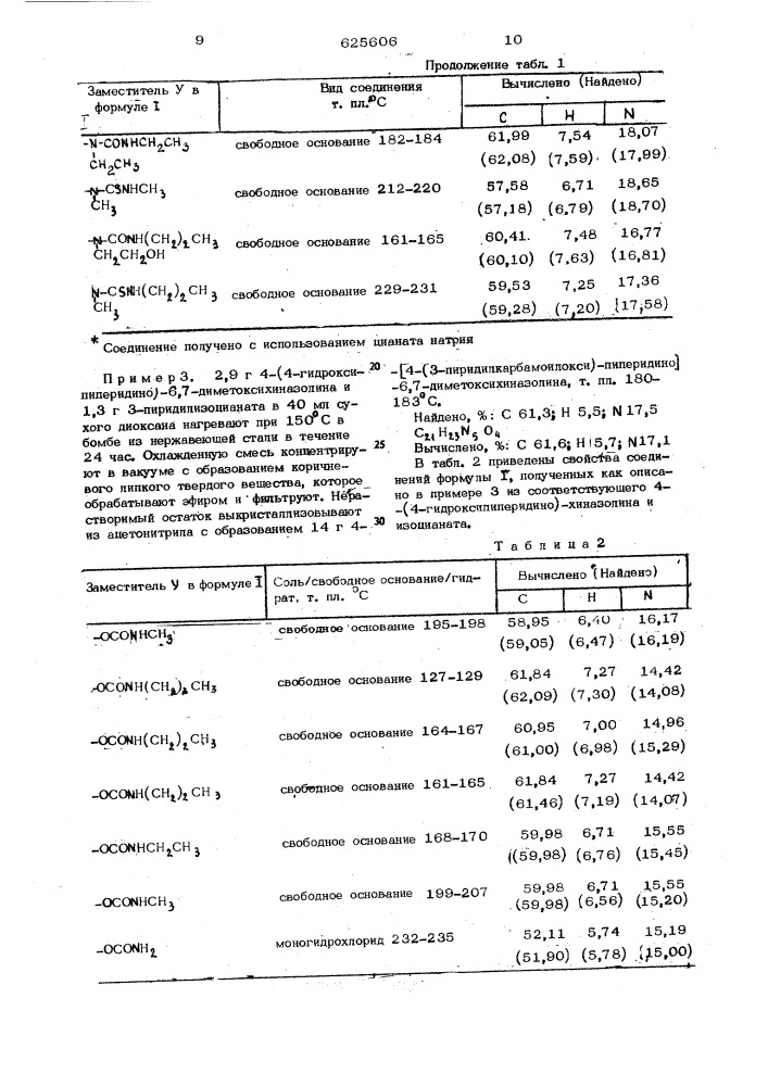 Способ получения производных хиназолина или их солей (патент 625606)