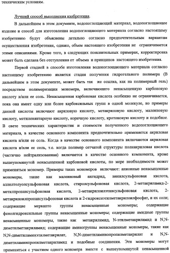 Водопоглощающий материал, водопоглощающее изделие и способ получения водопоглощающего материала (патент 2364611)