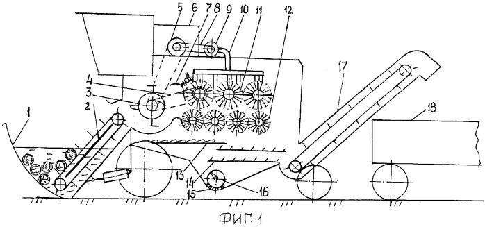 Комбайн для выделения семян из плодов бахчевых культур (патент 2301612)