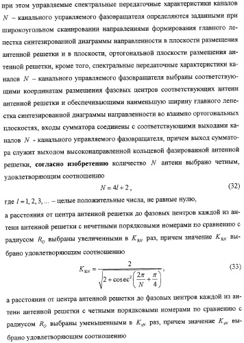 Высоконаправленная кольцевая фазированная антенная решетка (патент 2310956)