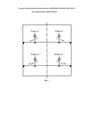 Способ возбуждения механических колебаний силовых факторов с регулируемыми параметрами (патент 2578257)