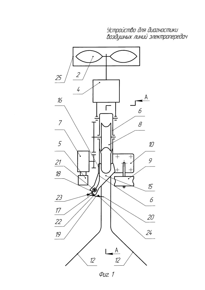 Устройство для диагностики воздушных линий электропередач (патент 2650847)