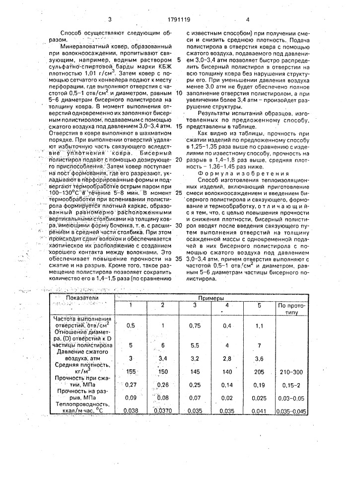 Способ изготовления теплоизоляционных изделий (патент 1791119)