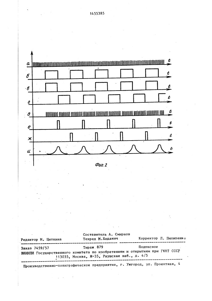 Формирователь импульсов (патент 1455385)