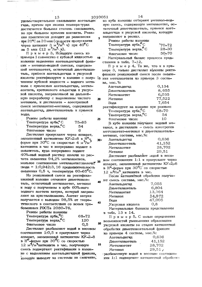 Способ получения метанола и ацетата натрия (патент 1010051)