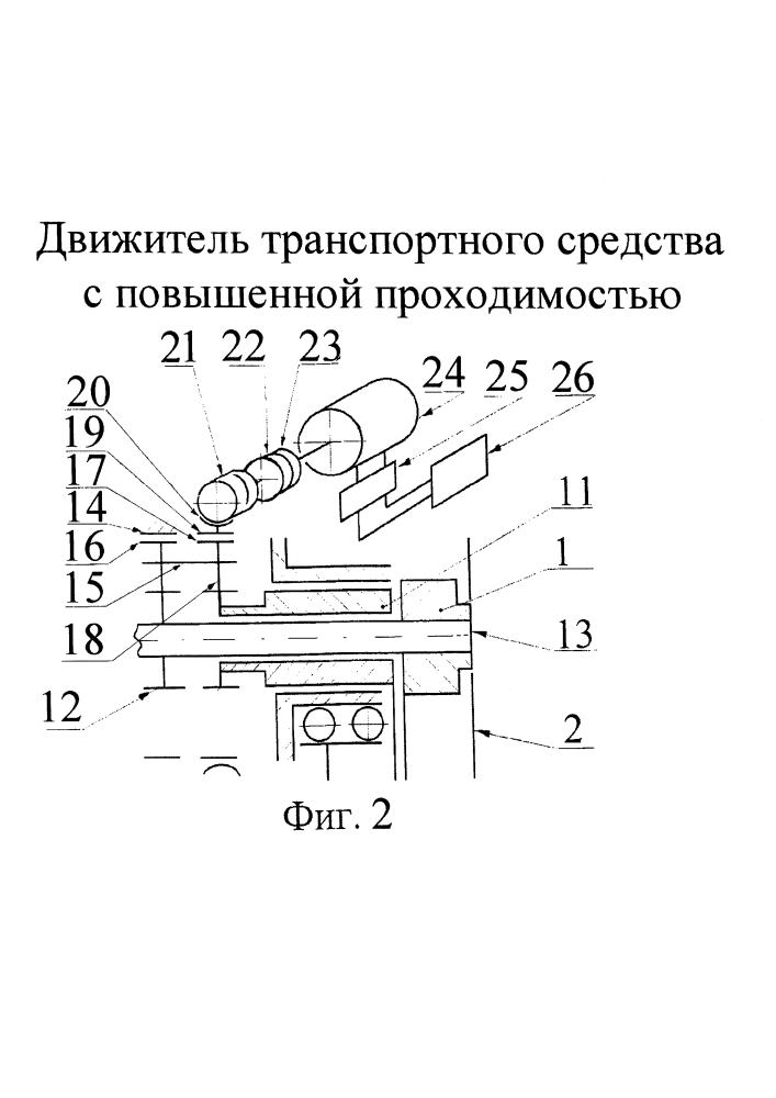 Движитель транспортного средства с повышенной проходимостью (дтсспп) (патент 2622169)