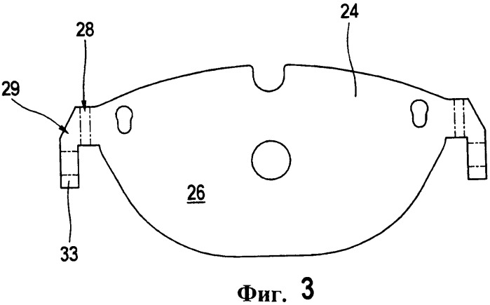 Тормозная накладка для дискового тормозного механизма с укороченной накладкой (патент 2478844)