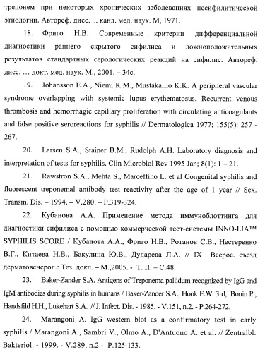 Способ диагностики сифилиса путем одновременного определения реагиновых и трепонемоспецифических антител к t.pallidum на микроскопных альдегидных слайдах (патент 2394496)