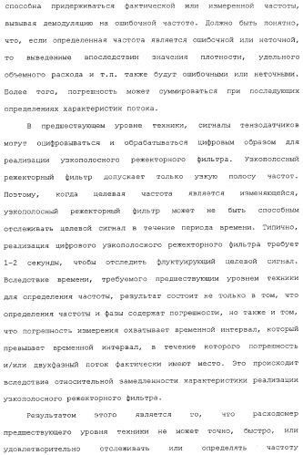 Измерительная электроника и способы для обработки сигналов датчиков для многофазного проточного материала в расходомере (патент 2371680)