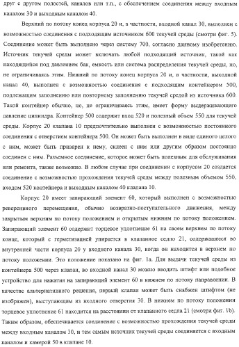 Клапан для закрывания контейнера, контейнер и система и способ заполнения контейнера (патент 2311586)