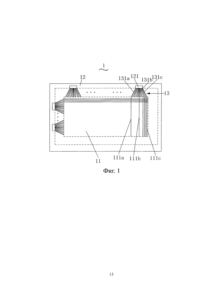 Панель дисплея и ее структура линий разветвления по выходу (патент 2641636)
