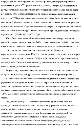 Производные 2-сульфанилбензимидазол-1-илуксусной кислоты в качестве антагонистов crth2 (патент 2409569)