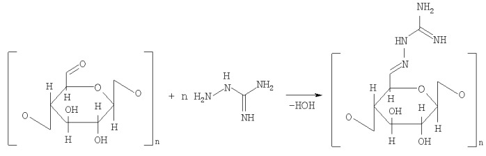 Способ получения гуанидилгидразона целлюлозы (патент 2364603)
