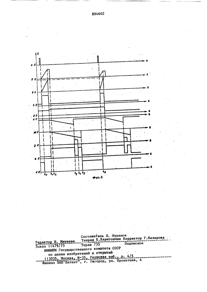 Устройство для автоматического измерения коэффициента передачи четырехполюсника (патент 894602)