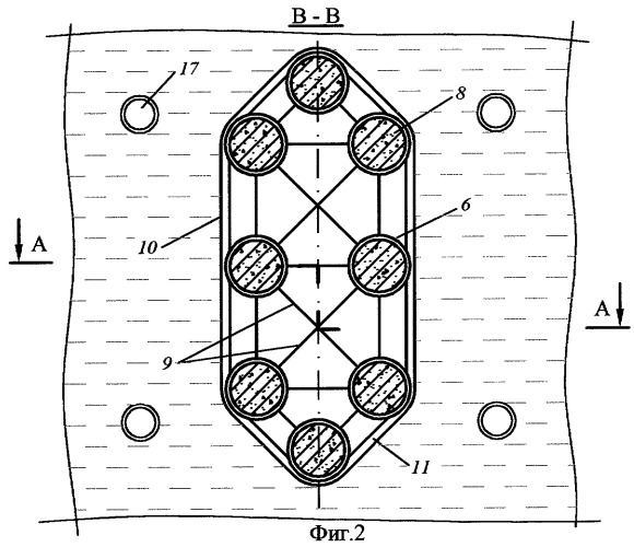 Оснастка для сооружения высоких ростверков мостовых опор (патент 2250948)