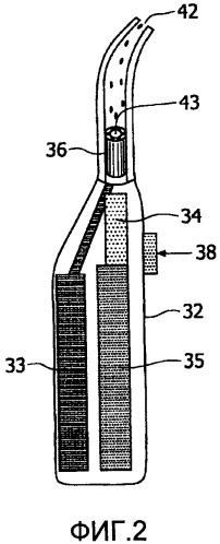 Устройство для подачи жидкости в газовый поток для создания капелек в очистителе зубов (патент 2519350)