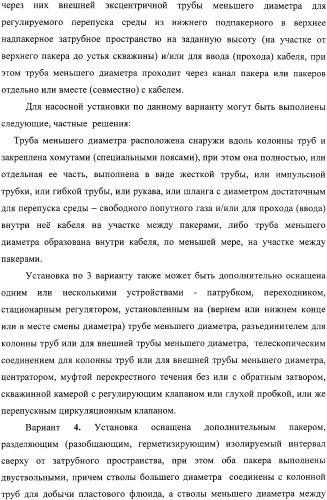 Скважинная пакерная установка с насосом (варианты) (патент 2331758)