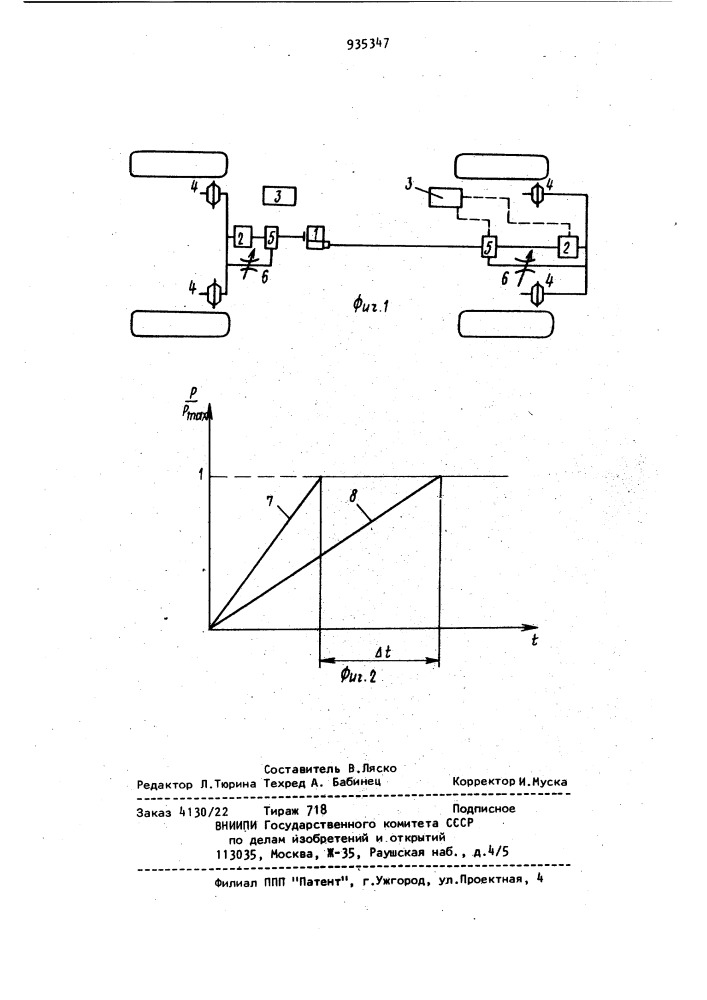 Способ управления торможением (патент 935347)