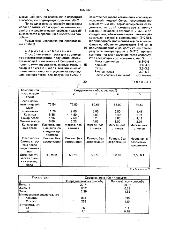 Способ получения теста для сырников (патент 1660665)