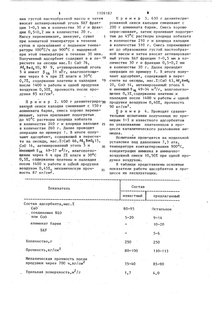 Адсорбент для улавливания платиноидов и способ его получения (патент 1109187)