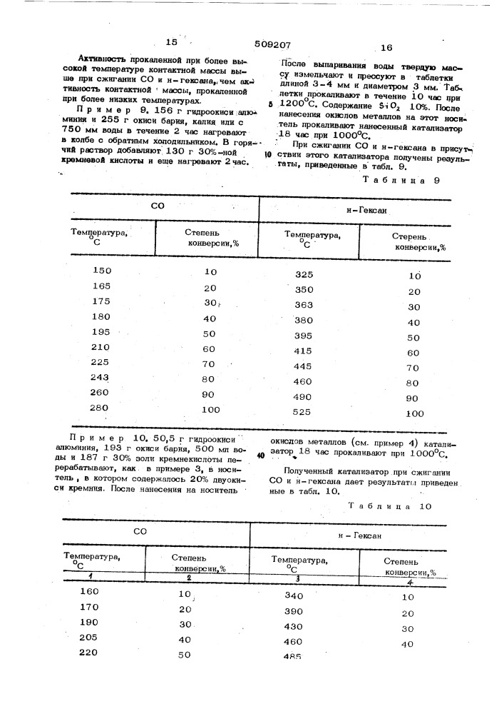 Катализатор для очистки газа (патент 509207)