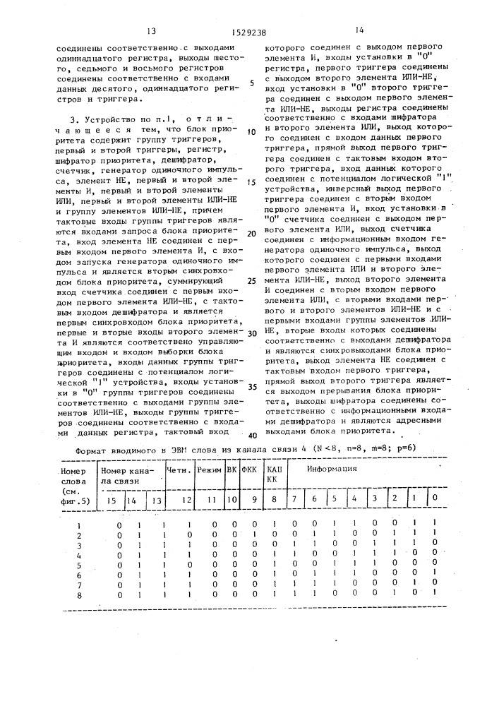 Многоканальное устройство ввода информации (патент 1529238)