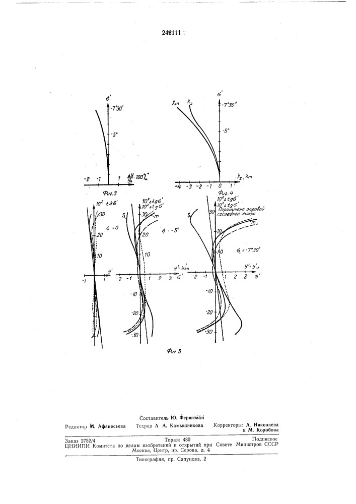 Шестилинзовый светосильный объектив (патент 246111)