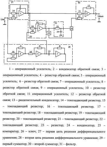 Устройство для решения дифференциальных уравнений (патент 2538945)