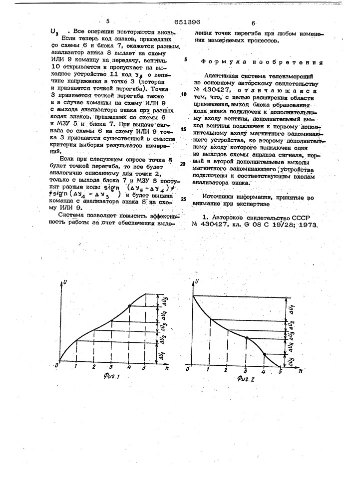 Адаптивная система телеизмерений (патент 651396)