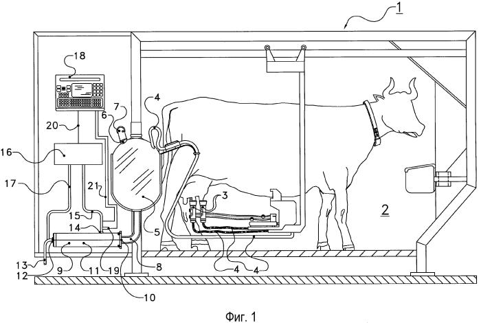 Доильная установка с молочным насосом (патент 2567451)