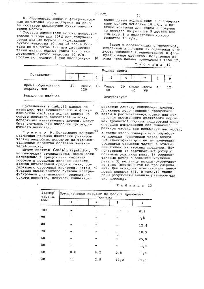 Заменитель молока (патент 668571)