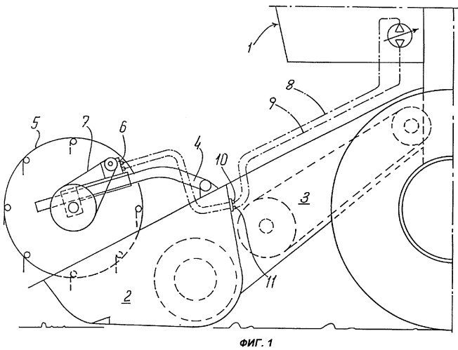 Подборщик сельскохозяйственной машины, снабженный гидравлическим приводом (патент 2265985)
