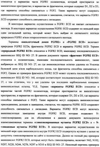 Мутеины кислотной зоны внеклеточного домена рецептора фактора роста фибробластов (патент 2509774)