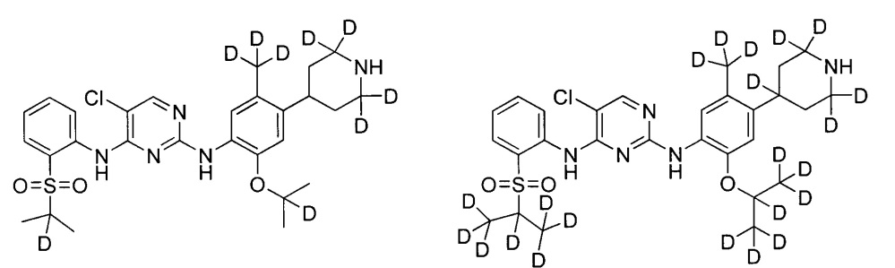 Дейтерированные диаминопиримидиновые соединения и фармацевтические композиции, содержащие такие соединения (патент 2632907)