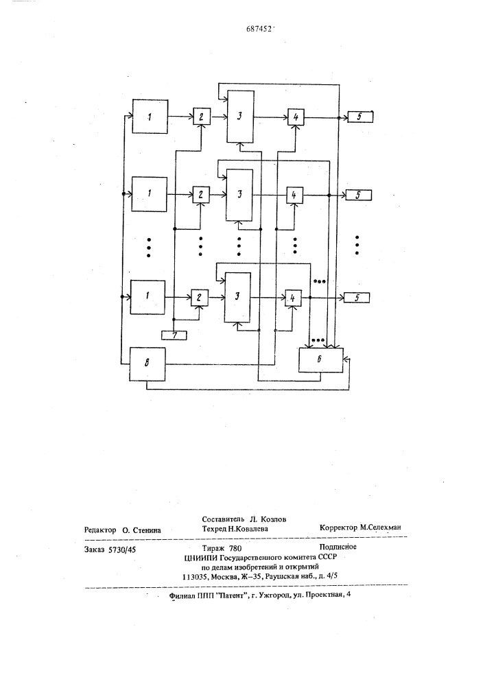 Устройство для решения интегральных уравнений (патент 687452)