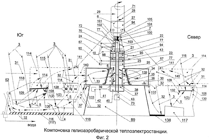 Гелиоаэробарическая теплоэлектростанция (патент 2377473)
