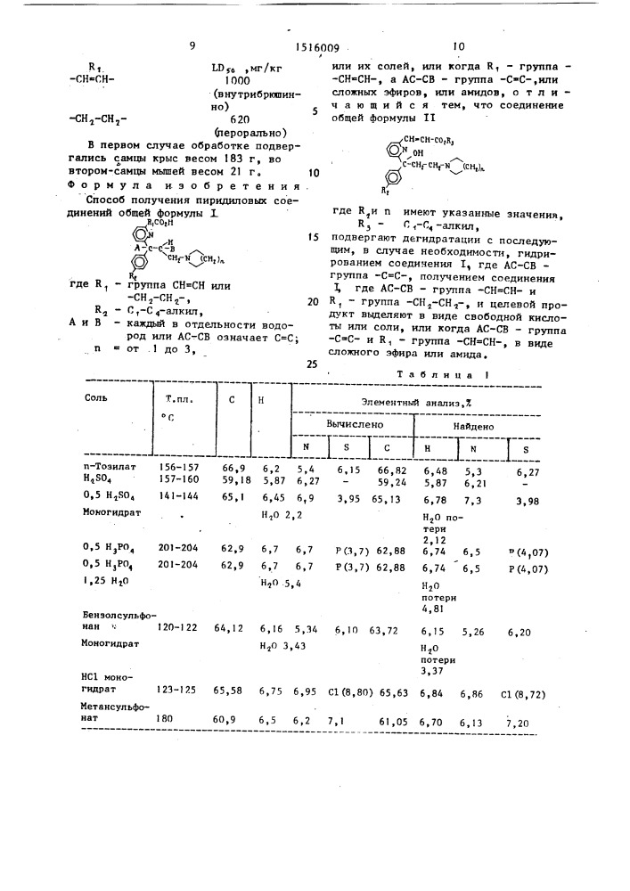 Способ получения пиридиловых соединений или их солей, или сложных эфиров, или амидов (патент 1516009)