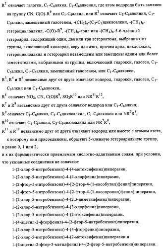 Производные 1-бензоилпиперазина в качестве ингибиторов поглощения глицина для лечения психозов (патент 2355683)