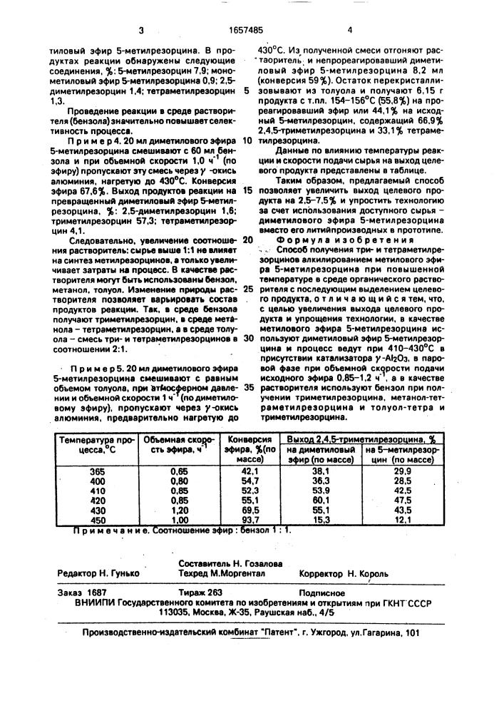 Способ получения трии тетраметилрезорцинов (патент 1657485)